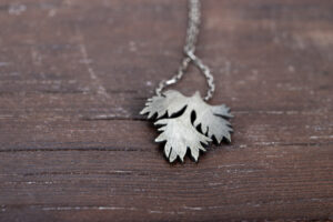 Triple Triangular Concrete Necklace With Reindeer Moss