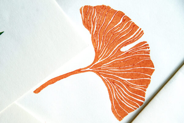 Linoryt - grafika wykonana przez uczestnika na warsztatach