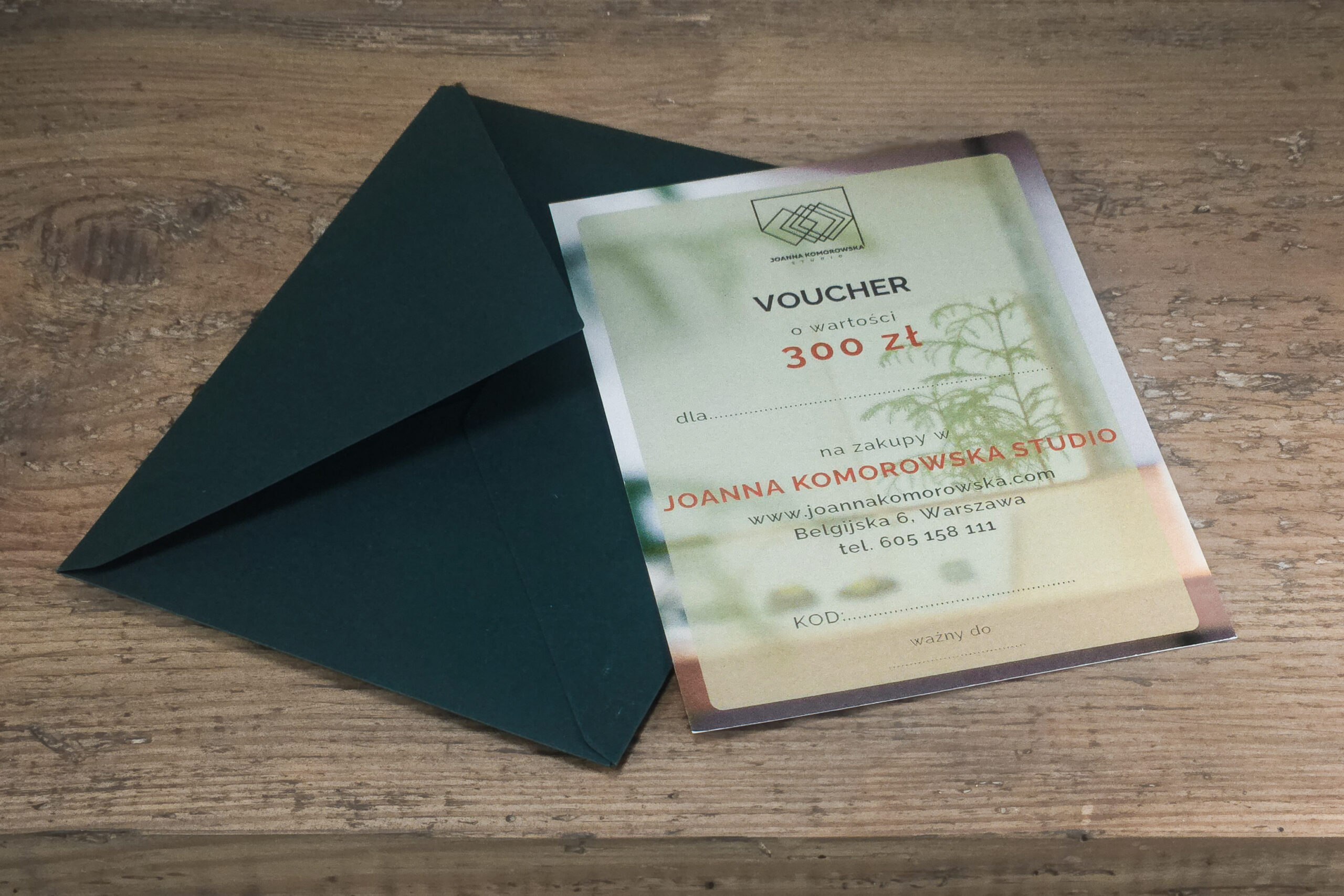 Voucher na prezent do wykorzystania na produkty i warsztaty w Warszawie
